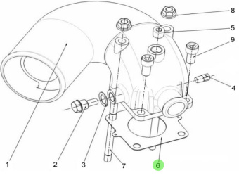Nanni Diesel 970312690 - Exhaust Elbow Gasket for T6 Series Engines