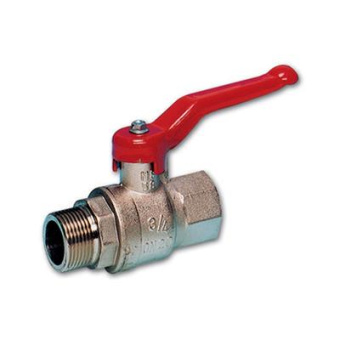Guidi Lever Ball Valve M-F, Full Flow, Nickel-Plated Brass, BSPP