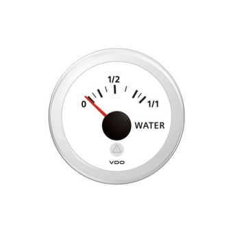 VDO A2C59514677 - Fresh Water Level Gauge (capacitive) 0 - 1/2 - 1/1 White ViewLine 52 mm