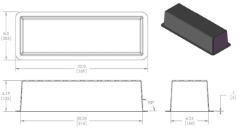 MSI TB206 Blank 20" x 6" ABS Plastic Transition Box