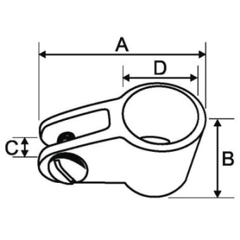 Euromarine Stainless Steel Clamp For 22mm Bimini Tube