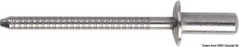 Osculati 37.220.06 - SS Stud Standard Head 4.8 x 16 mm 500-pcs Box