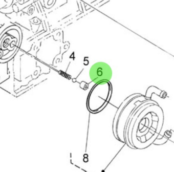 Nanni Diesel 970302731 - Ball Bearing for Timing Gear Case and Oil Filter Assembly
