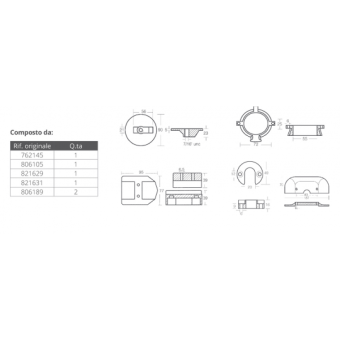 Tecnoseal KITALPHAONE/AL Aluminium Anodes Kit For Mercruiser Alpha I Gen II