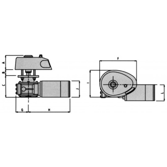 Lofrans X0 Aluminium Windlass For Chain 6 mm 500 Watt - 12 Volt