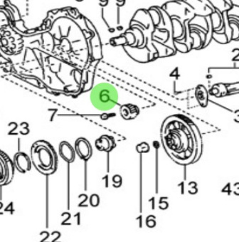 Nanni Diesel 970312108 - Driven Balancer Shaft Gear for T4 Series Engines