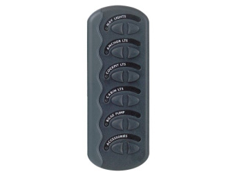 BEP CG2-6W - Switch Panel DC Contour Generation II Spray Proof 6xOn/Off