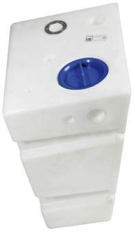 Osculati 52.145.78 - White polypropylene tank, suitable for fresh water, holds 60 litres; designed for wall mounting