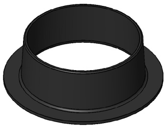 MSI HR5 5" Round ABS Plastic Duct Hose Ring