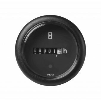 VDO A2C59510876 – ViewLine Hours Counter Illuminated Black 52 mm 12-24V DL