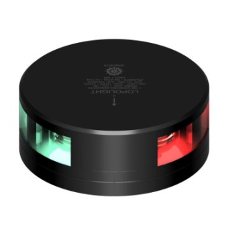 Lopolight 101-003-FB-B - Port-Starboard Combination Navigation Light 112.5° 1 NM Black Aluminum