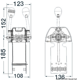 Osculati 45.340.02 - Control Box Suitable For Controlling One Engine