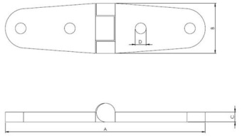 Hollex Hinge 101.6x25.4mm