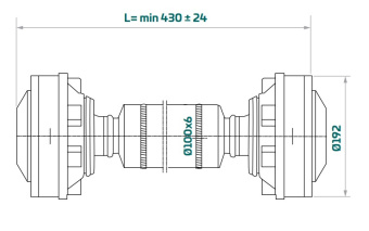 Aquadrive HDL42.680 – Heavy Duty Line Anti-Vibration CV Shaft System