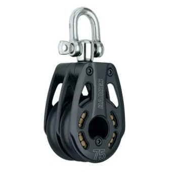 Harken 3233 - 75mm Black Magic 2-Sheave Aluminum Block Swivel