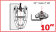 Hurley H2O Davit System 10" Mount Soft Bottom With Foot Plate To Permanently Mount To Swim Platform