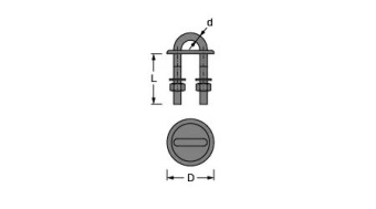 Antal 7108 - Stainless Steel U-Bolt For Block Series OPF-70