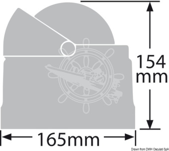 Osculati 25.084.11 - RITCHIE Navigator Compass With Cover 4"1/2 Black/Bla
