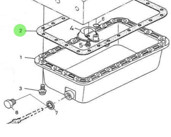 Nanni Diesel 970301948 - Oil Pan Gasket for 4.190 and N4 Series Engines