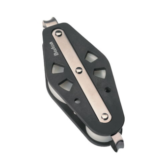 Barton N12411 - Fiddle Block Fixed Eye with Becket Size 2 30/45mm – Ball Bearing, Ø30/45mm Sheaves, Max Rope 8mm