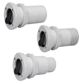 Nuova Rade 43251 - Thru-Hull Threaded Ø55mm With Non-Return Valve, White