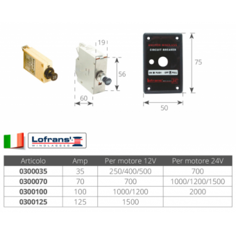 Lofrans Circuit Breaker 35 Amp