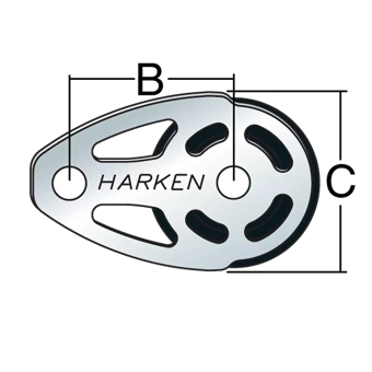 Harken 6079 - 75mm ESP Stainless Steel Foot Block
