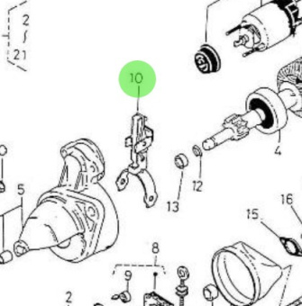 Nanni Diesel 970307855 - Starter Drive Lever for 3.75HE Engines