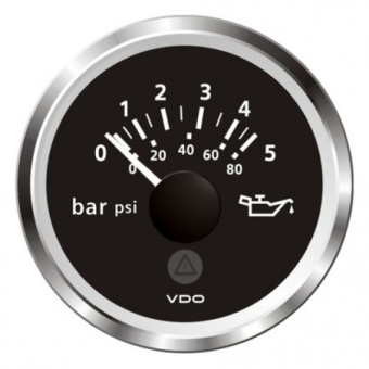 VDO A2C59514124 - Veratron ViewLine Engine Oil Pressure 5Bar Black 52mm