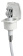 Osculati New Edge White Door Boat Shower with Mizar Chromed Brass Push-Button Shower Head 88x95 mm with White Nylon Hose 4 meter - 15.243.61