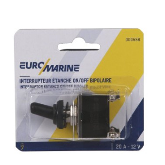 Euromarine Waterproof Toggle Switch 20A 12V On-Off - 14MM