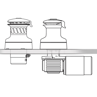Harken 900UPWC12 - 900 Electric UniPower Self-Tailing Radial Winch Chrome/Black 12V
