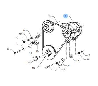 Vetus 08-00082 - Alternator 12V 120A D2009