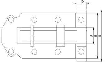 Hollex Latch Adjustable 100mm