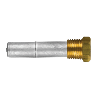 Tecnoseal Cummins Zinc Pencil Anodes with Brass Plugs for Marine Engine Heat Exchangers