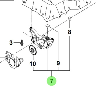 Bukh 26110-3A000 - Engine Oil Pump Assembly for S270J Engines