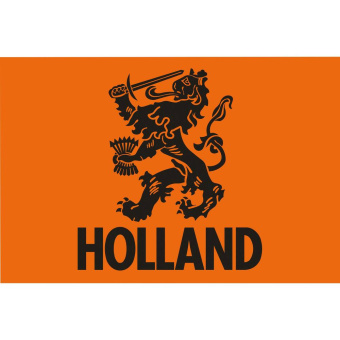 Dutch Orange Supporters Flag with Black Lion Print 1500x2250 mm
