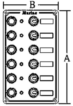 Allpa Aluminum Circuit Panel, 12v, 170x100mm, 6-Position, 5a Glass Fuses & Indicator Lights