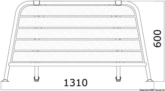 Osculati 48.443.04 - Stern plattform 1310 mm