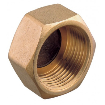 Guidi Brass Cap F BSP, Female Thread Pipe Cap