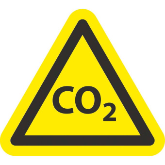 Marine Carbon Dioxide (CO₂) Warning Sticker, Soft PVC, Triangular