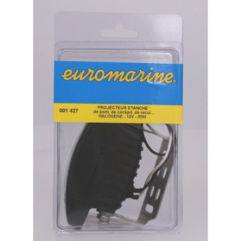 Euromarine Halogen Deck Spotlight - Black