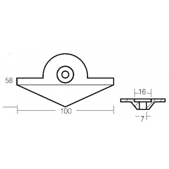 E. Polipodio Zinc Plate For 9,9/15 HP Yamaha Engine