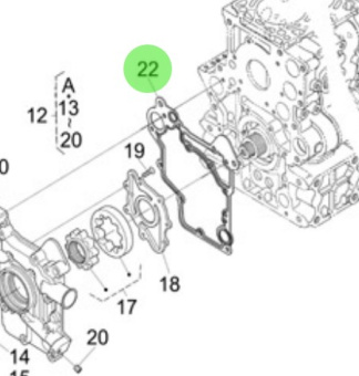 Nanni Diesel 970314812 - Timing Cover Gasket for N4 Series Engines