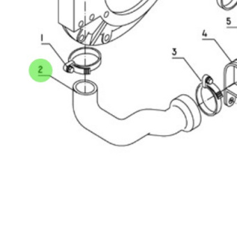 Nanni Diesel 48328078 - Gearbox Oil Cooler Hose for Marine Engines