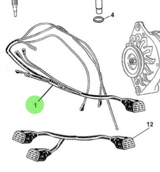 Nanni Diesel 970310875 - Engine Wiring Harness for Electrical System