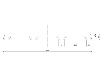 Eude Handrail 3-Loop Teak