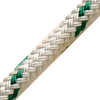 English Braids 16080200928 Braid On Braid 8 mm White/Green