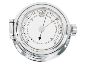 Talamex Series 115 Solid Brass Chrome Plated Barometer 84mm