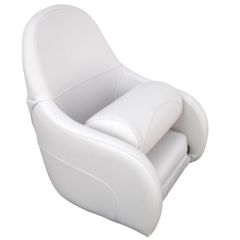 Allpa Boat Chair Model 'Naxus' Flip Up, White (Slide Plate Needed)